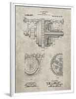 PP953-Sandstone Mechanical Gearing 1912 Patent Poster-Cole Borders-Framed Premium Giclee Print