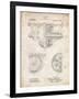 PP953-Vintage Parchment Mechanical Gearing 1912 Patent Poster-Cole Borders-Framed Giclee Print