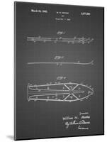 PP955-Black Grid Metal Skis 1940 Patent Poster-Cole Borders-Mounted Giclee Print