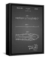PP955-Black Grid Metal Skis 1940 Patent Poster-Cole Borders-Framed Stretched Canvas