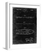 PP955-Black Grunge Metal Skis 1940 Patent Poster-Cole Borders-Framed Giclee Print