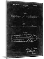 PP955-Black Grunge Metal Skis 1940 Patent Poster-Cole Borders-Mounted Giclee Print