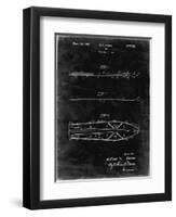 PP955-Black Grunge Metal Skis 1940 Patent Poster-Cole Borders-Framed Premium Giclee Print