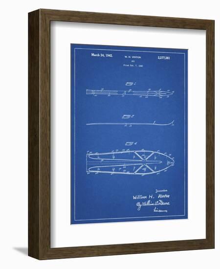 PP955-Blueprint Metal Skis 1940 Patent Poster-Cole Borders-Framed Giclee Print