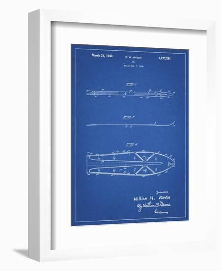PP955-Blueprint Metal Skis 1940 Patent Poster-Cole Borders-Framed Giclee Print
