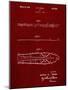 PP955-Burgundy Metal Skis 1940 Patent Poster-Cole Borders-Mounted Giclee Print