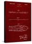 PP955-Burgundy Metal Skis 1940 Patent Poster-Cole Borders-Stretched Canvas