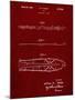 PP955-Burgundy Metal Skis 1940 Patent Poster-Cole Borders-Mounted Giclee Print