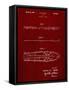 PP955-Burgundy Metal Skis 1940 Patent Poster-Cole Borders-Framed Stretched Canvas