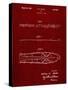 PP955-Burgundy Metal Skis 1940 Patent Poster-Cole Borders-Stretched Canvas