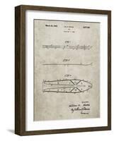 PP955-Sandstone Metal Skis 1940 Patent Poster-Cole Borders-Framed Giclee Print