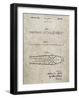 PP955-Sandstone Metal Skis 1940 Patent Poster-Cole Borders-Framed Giclee Print