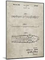 PP955-Sandstone Metal Skis 1940 Patent Poster-Cole Borders-Mounted Giclee Print