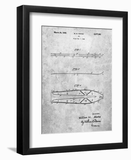 PP955-Slate Metal Skis 1940 Patent Poster-Cole Borders-Framed Premium Giclee Print