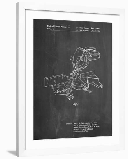 PP956-Chalkboard Milwaukee Compound Miter Saw Patent Poster-Cole Borders-Framed Giclee Print