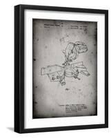 PP956-Faded Grey Milwaukee Compound Miter Saw Patent Poster-Cole Borders-Framed Giclee Print