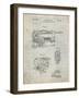 PP957-Antique Grid Parchment Milwaukee Portable Jig Saw Patent Poster-Cole Borders-Framed Giclee Print