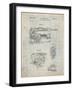 PP957-Antique Grid Parchment Milwaukee Portable Jig Saw Patent Poster-Cole Borders-Framed Giclee Print