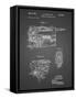 PP957-Black Grid Milwaukee Portable Jig Saw Patent Poster-Cole Borders-Framed Stretched Canvas