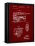 PP957-Burgundy Milwaukee Portable Jig Saw Patent Poster-Cole Borders-Framed Stretched Canvas