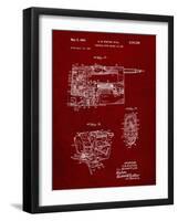 PP957-Burgundy Milwaukee Portable Jig Saw Patent Poster-Cole Borders-Framed Giclee Print