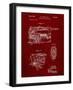 PP957-Burgundy Milwaukee Portable Jig Saw Patent Poster-Cole Borders-Framed Giclee Print