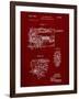 PP957-Burgundy Milwaukee Portable Jig Saw Patent Poster-Cole Borders-Framed Giclee Print