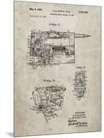 PP957-Sandstone Milwaukee Portable Jig Saw Patent Poster-Cole Borders-Mounted Premium Giclee Print