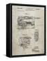 PP957-Sandstone Milwaukee Portable Jig Saw Patent Poster-Cole Borders-Framed Stretched Canvas