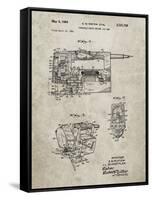 PP957-Sandstone Milwaukee Portable Jig Saw Patent Poster-Cole Borders-Framed Stretched Canvas