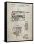 PP957-Sandstone Milwaukee Portable Jig Saw Patent Poster-Cole Borders-Framed Stretched Canvas