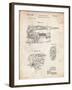 PP957-Vintage Parchment Milwaukee Portable Jig Saw Patent Poster-Cole Borders-Framed Giclee Print