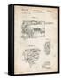 PP957-Vintage Parchment Milwaukee Portable Jig Saw Patent Poster-Cole Borders-Framed Stretched Canvas