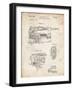 PP957-Vintage Parchment Milwaukee Portable Jig Saw Patent Poster-Cole Borders-Framed Giclee Print