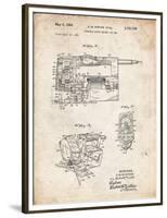 PP957-Vintage Parchment Milwaukee Portable Jig Saw Patent Poster-Cole Borders-Framed Premium Giclee Print