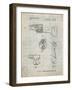 PP958-Antique Grid Parchment Milwaukee Reciprocating Saw Patent Poster-Cole Borders-Framed Giclee Print