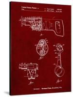 PP958-Burgundy Milwaukee Reciprocating Saw Patent Poster-Cole Borders-Stretched Canvas
