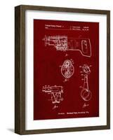 PP958-Burgundy Milwaukee Reciprocating Saw Patent Poster-Cole Borders-Framed Giclee Print