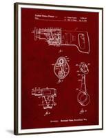 PP958-Burgundy Milwaukee Reciprocating Saw Patent Poster-Cole Borders-Framed Premium Giclee Print