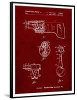 PP958-Burgundy Milwaukee Reciprocating Saw Patent Poster-Cole Borders-Framed Premium Giclee Print