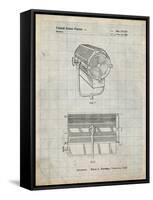 PP961-Antique Grid Parchment Mole-Richardson Film Light Patent Poster-Cole Borders-Framed Stretched Canvas