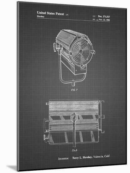 PP961-Black Grid Mole-Richardson Film Light Patent Poster-Cole Borders-Mounted Giclee Print