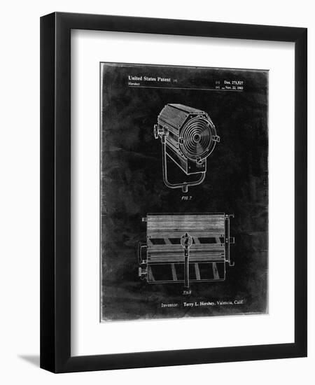 PP961-Black Grunge Mole-Richardson Film Light Patent Poster-Cole Borders-Framed Premium Giclee Print