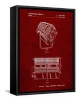 PP961-Burgundy Mole-Richardson Film Light Patent Poster-Cole Borders-Framed Stretched Canvas