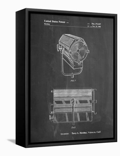 PP961-Chalkboard Mole-Richardson Film Light Patent Poster-Cole Borders-Framed Stretched Canvas