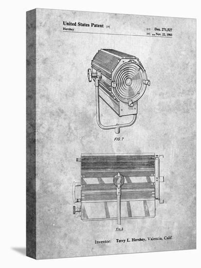 PP961-Slate Mole-Richardson Film Light Patent Poster-Cole Borders-Stretched Canvas