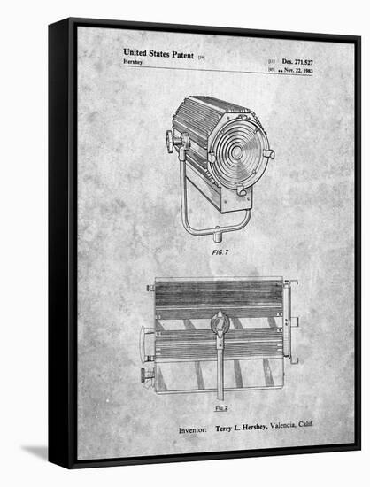 PP961-Slate Mole-Richardson Film Light Patent Poster-Cole Borders-Framed Stretched Canvas