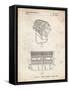 PP961-Vintage Parchment Mole-Richardson Film Light Patent Poster-Cole Borders-Framed Stretched Canvas