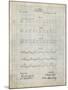 PP962-Antique Grid Parchment Morse Code Patent Poster-Cole Borders-Mounted Giclee Print