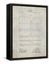 PP962-Antique Grid Parchment Morse Code Patent Poster-Cole Borders-Framed Stretched Canvas